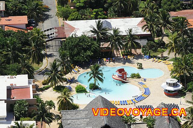 Cuba Varadero Villa Tortuga An aerial view of the main pool and children's pool.