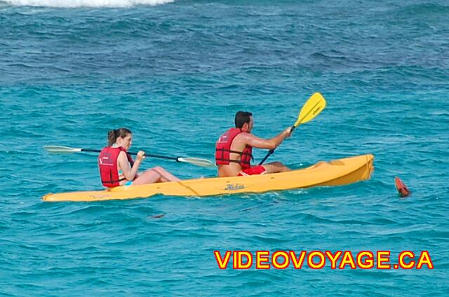 Republique Dominicaine Punta Cana Riu Palace Macao Non-motorized water sports are available on the beach from the hotel.